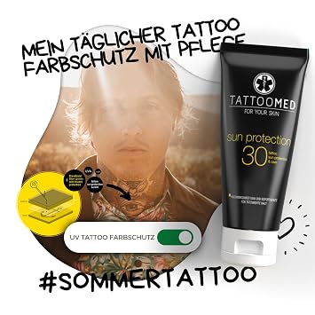 TattooMed Sun Protection LSF30 - Sunscreen Special for Tattooed Skin - Pack of 1 (1 x 100 ml)