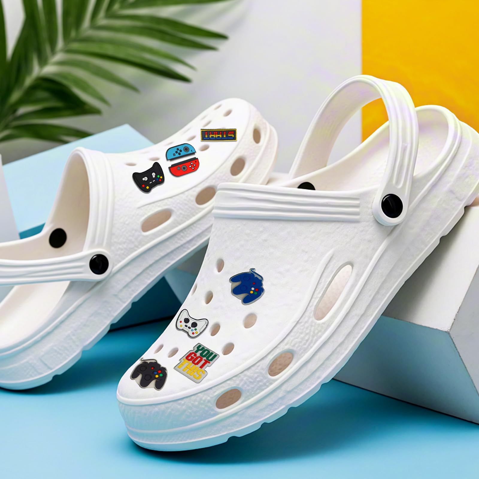 Zestaw przypinek do butów, charmsy z gamepadem, biżuteria do butów, zabawne i jedyne w swoim rodzaju szpilki Crocs, dekoracyjne zawieszki do butów