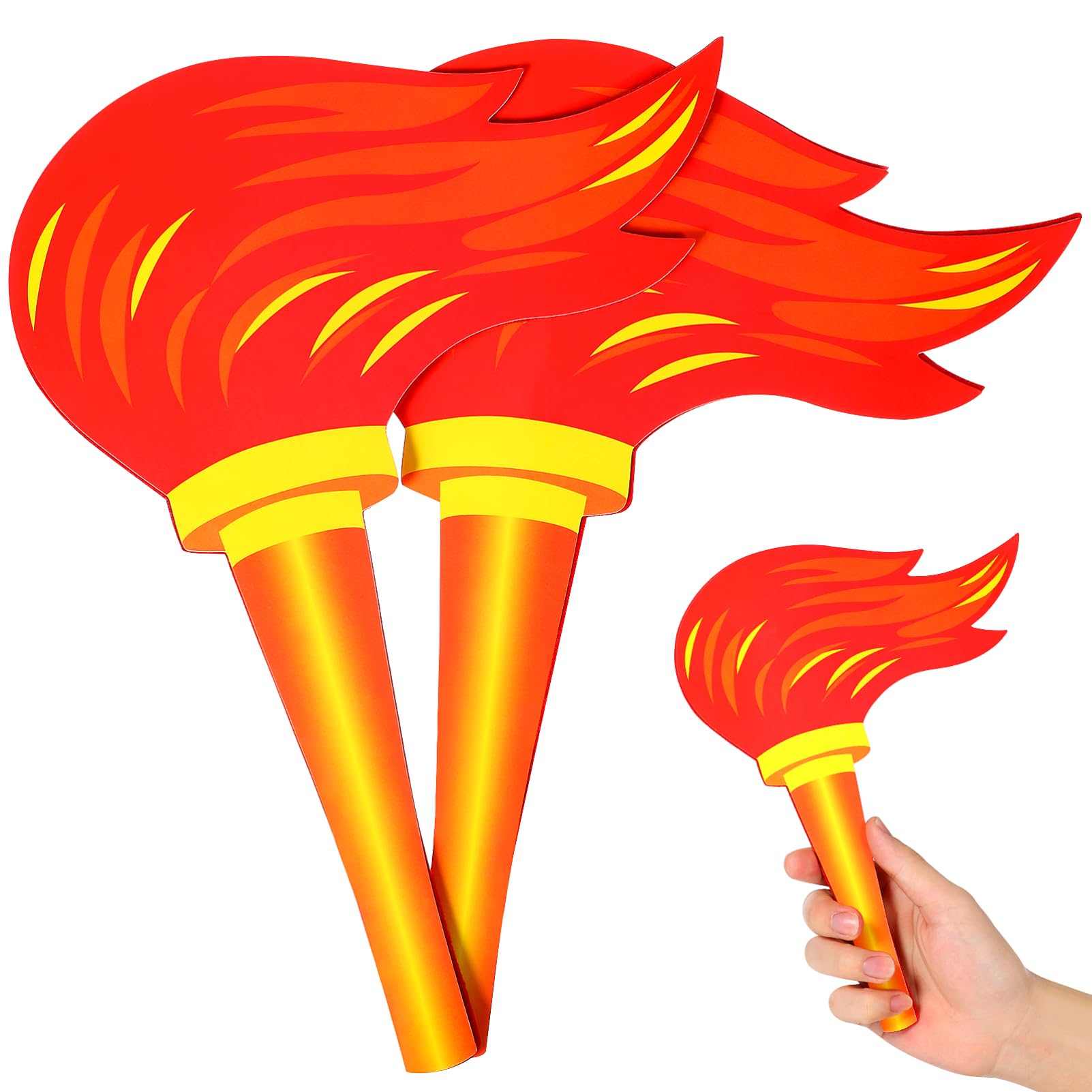 NUOBESTY 2pcs Fake Realistic Paperboard Torches Sports Competition Props