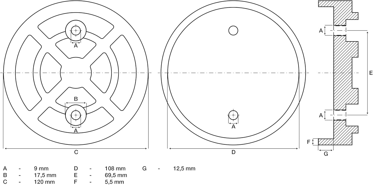 BGS 7049 | Rubber Pad | for Auto Lifts | Ø 120 mm