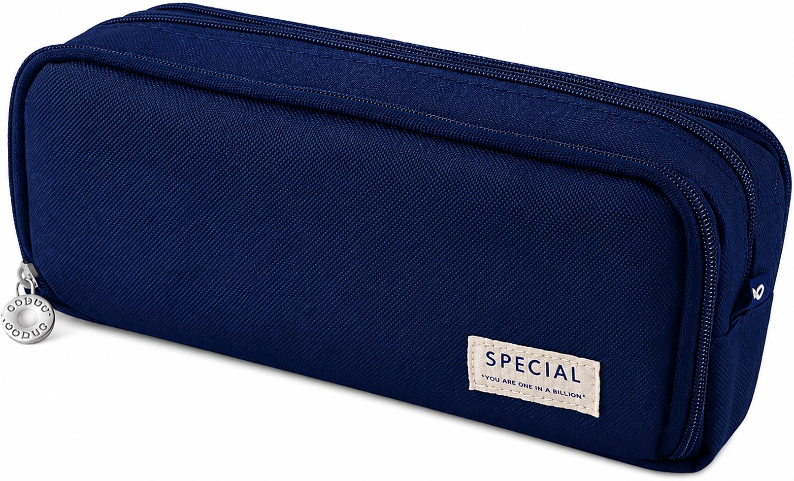 Large Pencil Case 3 Compartments Pencil Pouch Big Capacity Pencil Bag for Kids Teen Girls Boys Student School Supplies Oxford Organizer Pen Bag Cosmetic Makeup Pouch (King Blue)-image-37
