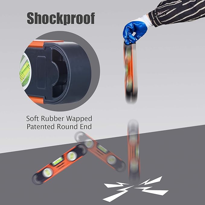 Nivel Magnético DOWELL 11 Pulgadas con 3 Viales, Marco de Aleación miniatura 6