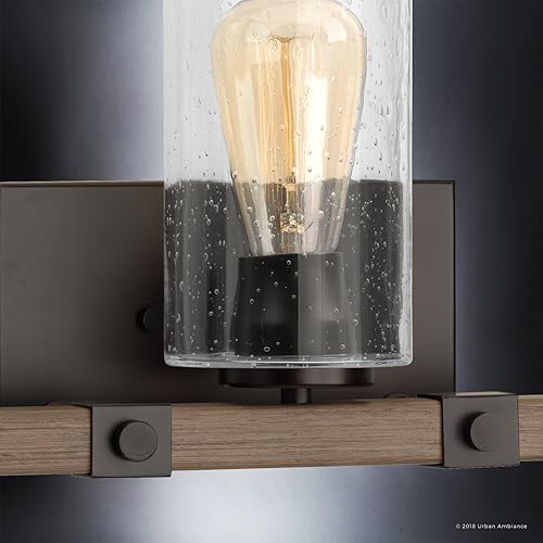 Miniatura 4 de Urban Ambiance Lámpara de tocador de baño vintage de lujo, tamaño grande 8 pulgadas de alto x 24 pulgadas de ancho, con elementos modernos de estilo