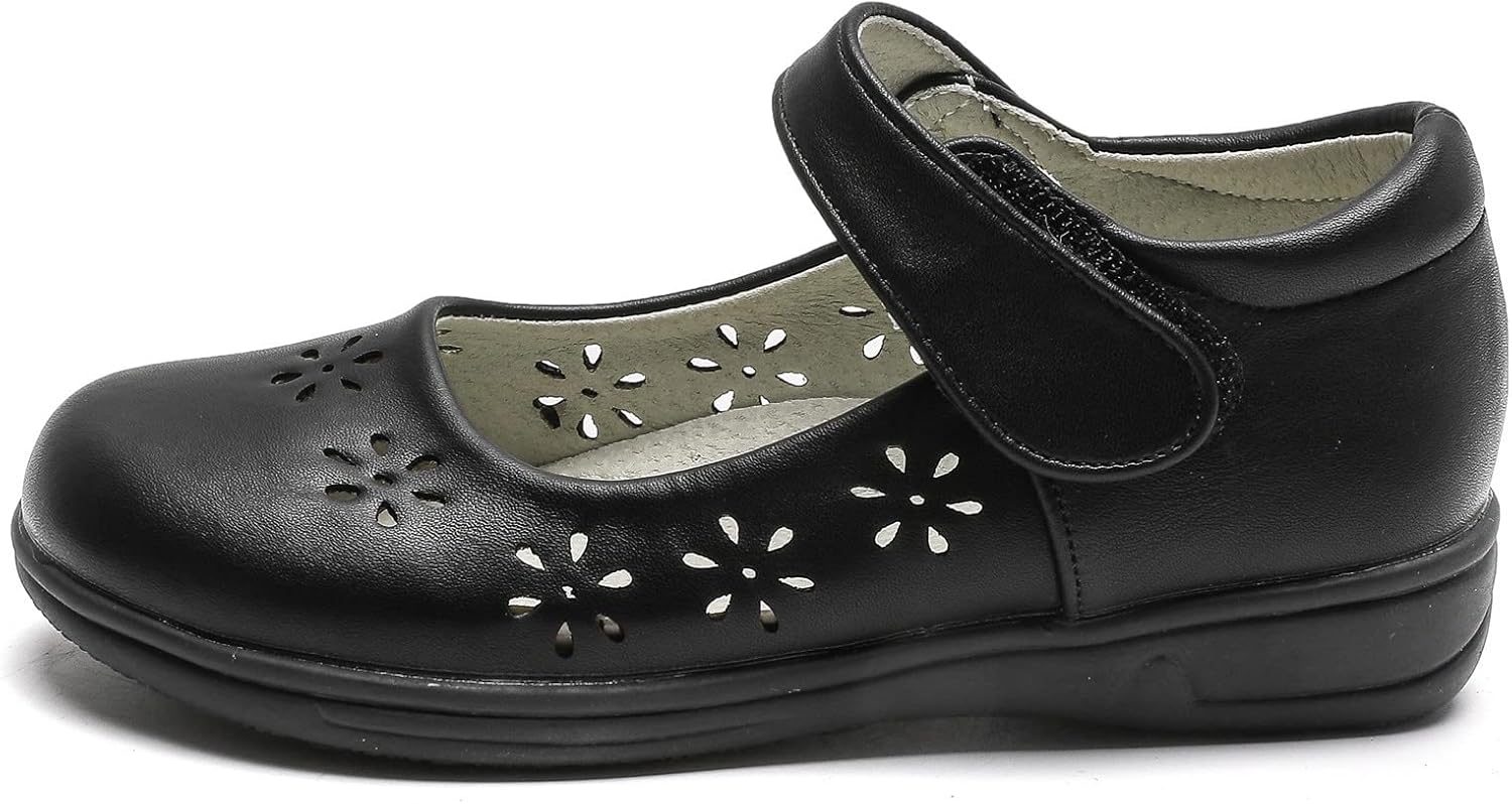 kkdom Girl's Mary Jane School Uniform Shoes Strap Dress Shoes Flats (Toddler/Little Kid/Big Kid) : Clothing, Shoes & Jewelry