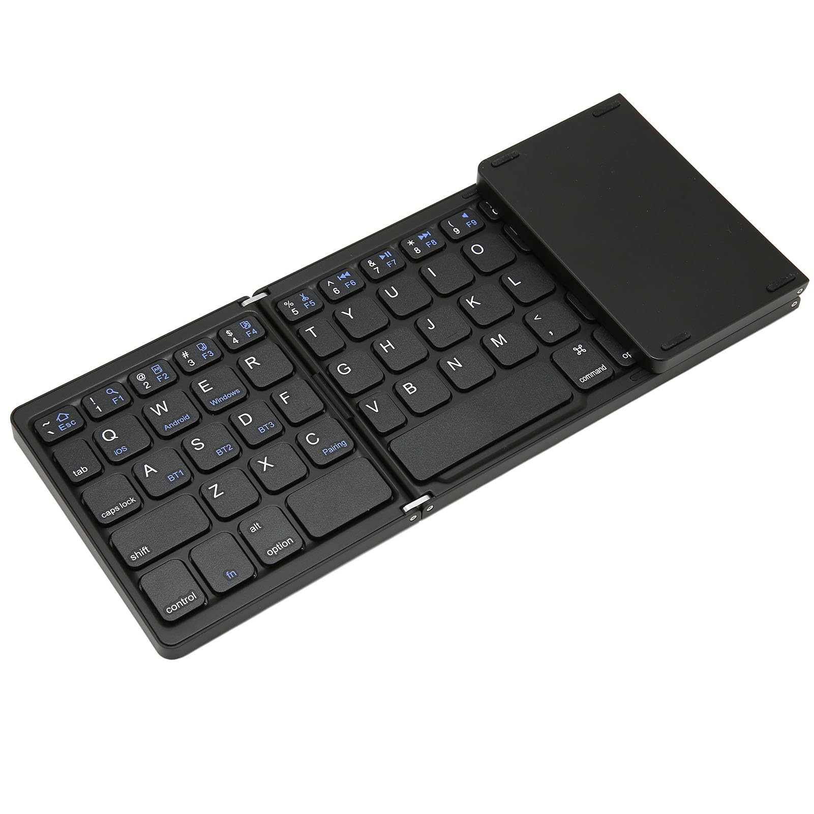 Składana Klawiatura Składana Klawiatura z Touchpadem Przenośna Bezprzewodowa Klawiatura Trackpad Składana Klawiatura do Telefonu Komórkowego Tablet B089T, Składana Klawiatura