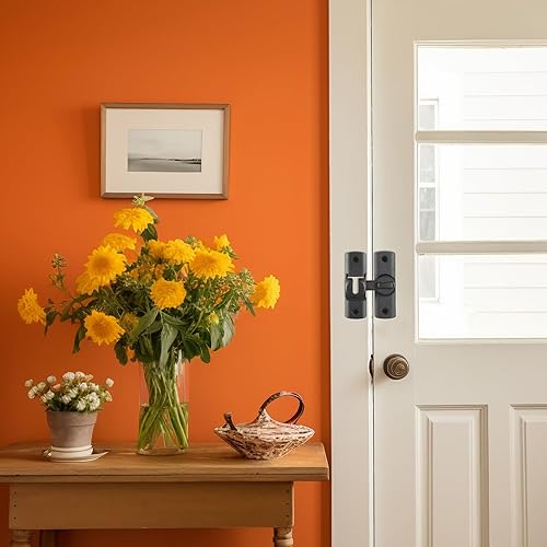 Miniatura 7 de 2 cerraduras de puerta de granero mejoradas, cierre de puertas abatibles de 90180 grados, cerradura de puerta corredera para granero, jardín, baño,