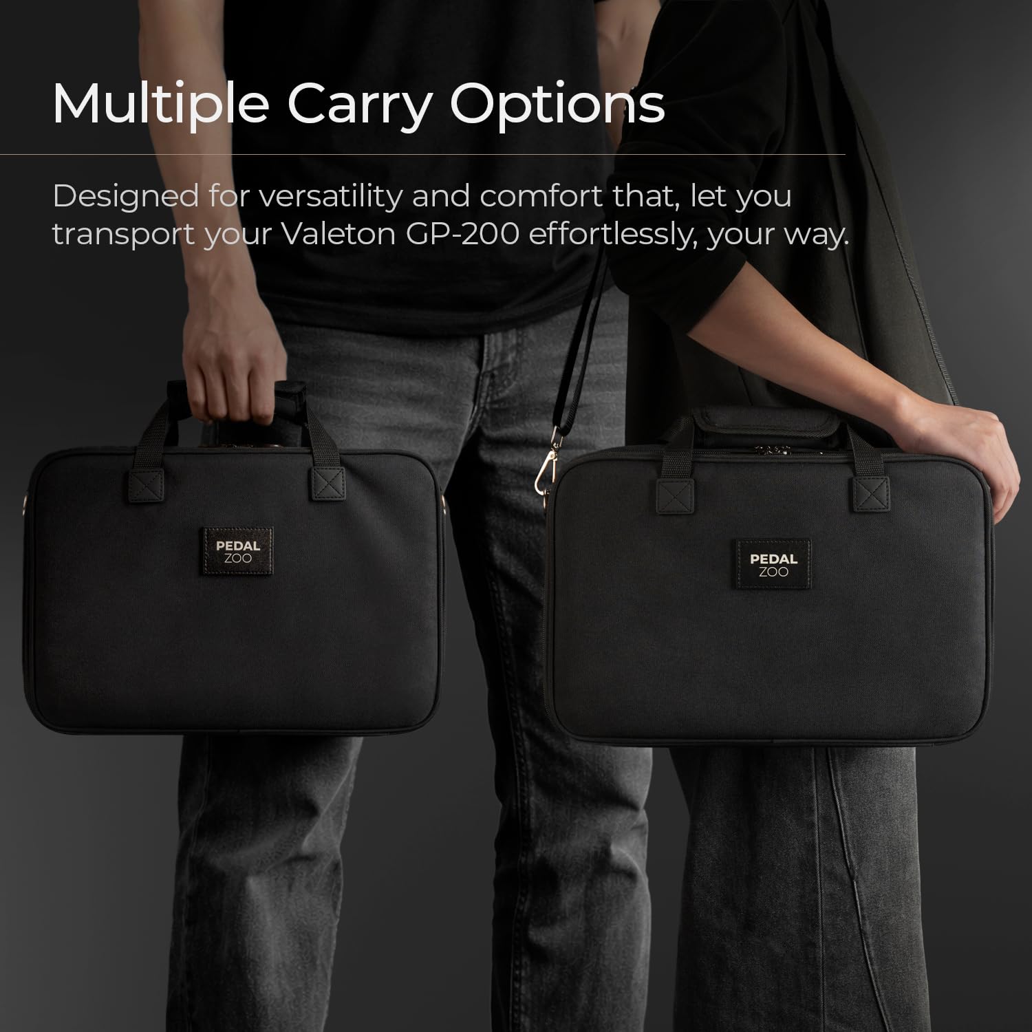Borsa da Trasporto per Processore Multi-Effetti Valeton GP-200 – Custodia Protettiva Imbottita con Tracolla, Tasca per Accessori e Esterno Resistente all'Acqua