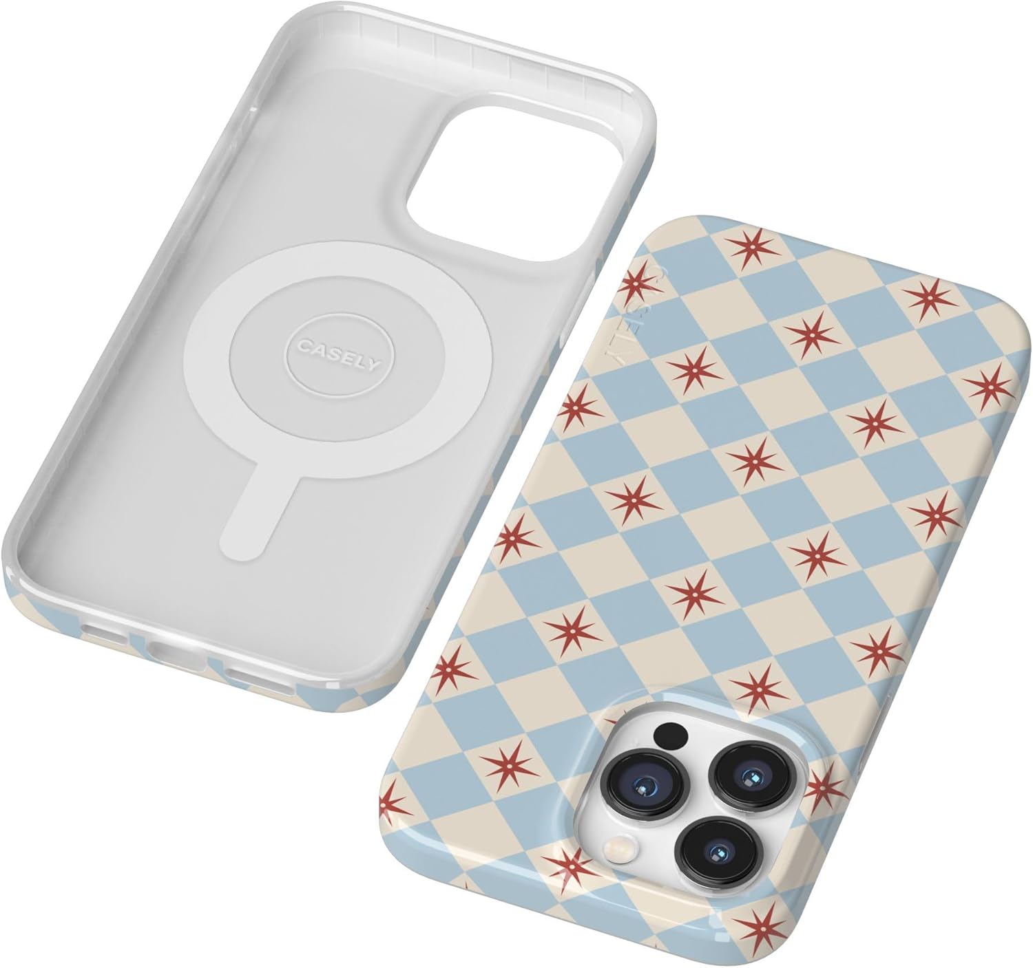 Casely iPhone 14 Pro Max Case | Chelsea Checker | Starlight Tiles | Compatible with MagSafe | Classic Ultra Thin Design