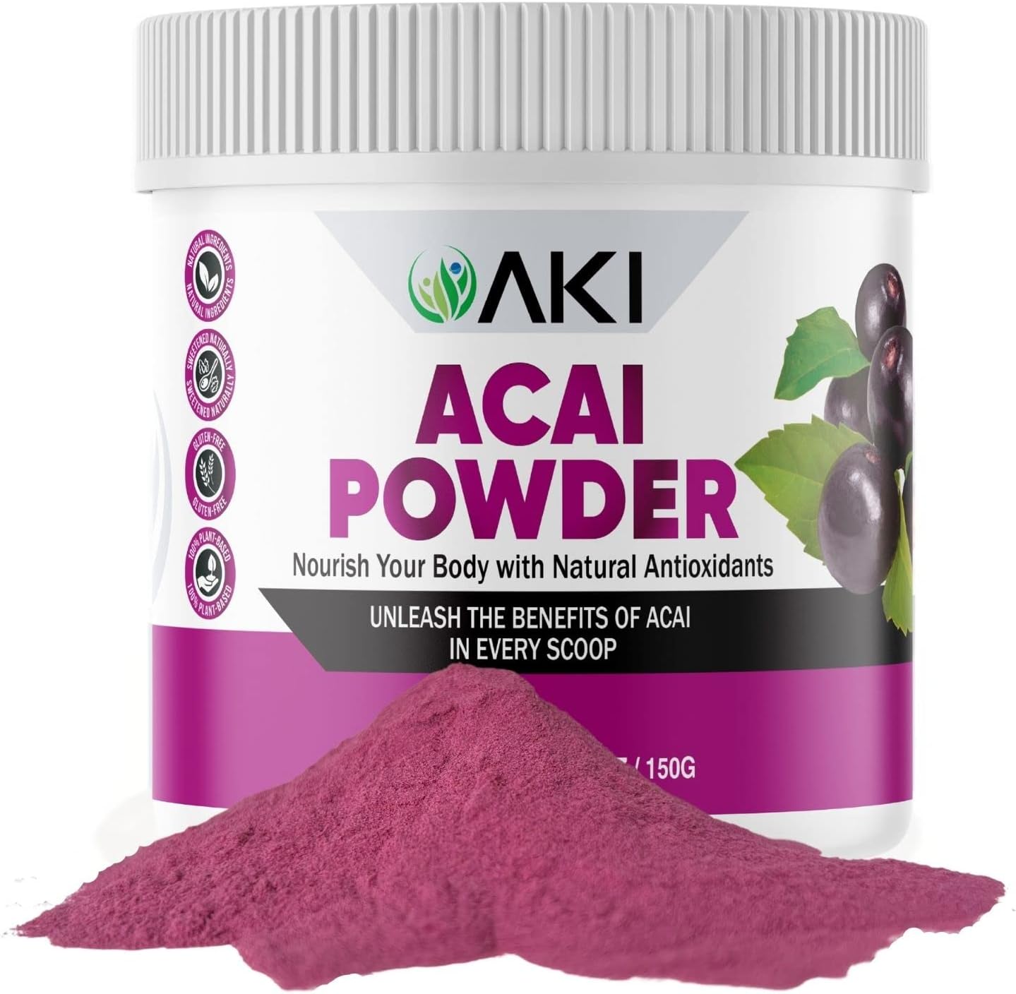 Acai Powder | Nourish Your Body with Ideal Vitamins & Nutrients | Powder for Smoothies - Non-GMO, Vegan Friendly & Gluten Free (5.30 Oz / 150 g)