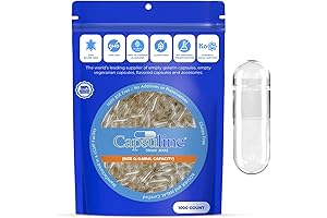 Capsuline 00 Empty Gelatin Capsules, Clear - 1000 Count