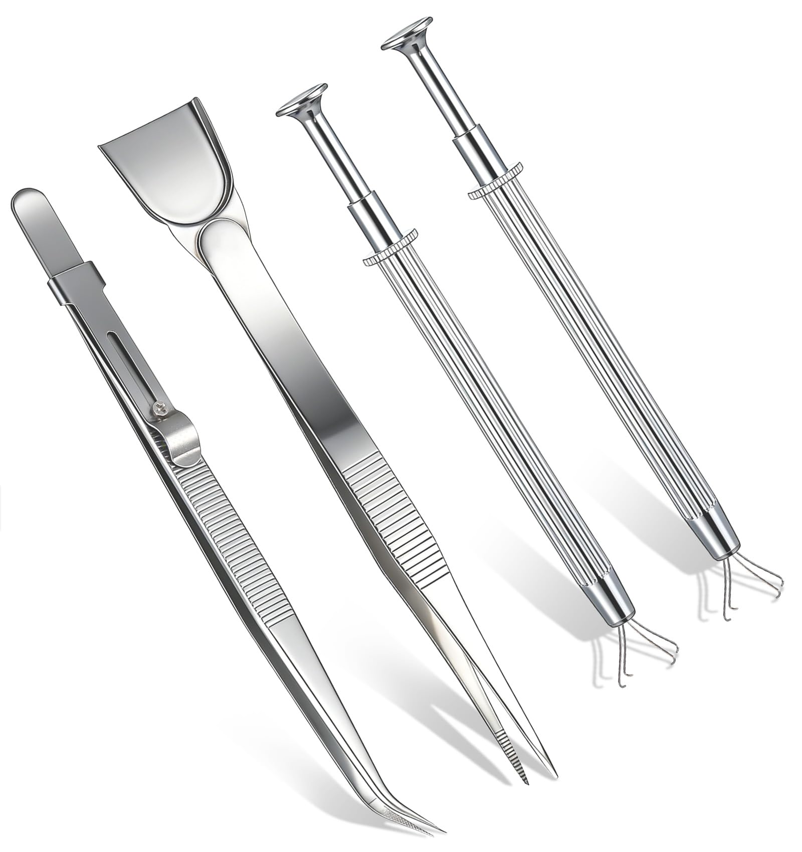 4Pcs Food Tweezers for Cake Decorating, Piercing Ball Grabber Tools, Claw Pen Kitchen Tweezers for Cooking Piercing Grabber, Sprinkles Spoon for Cake Cookie Cupcake Decorating