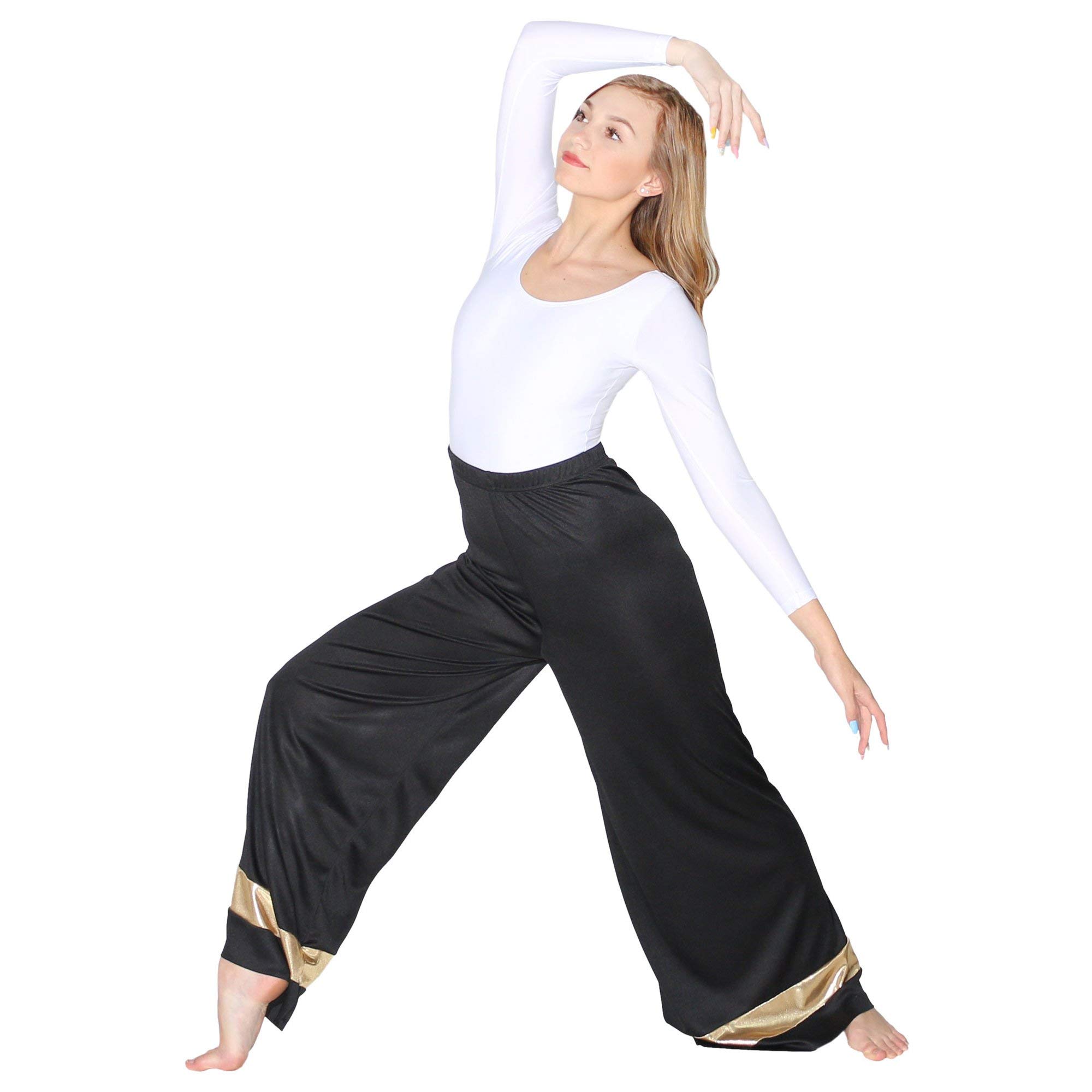 Danzcue Pantalón Palazzo Praise Dance para niñas