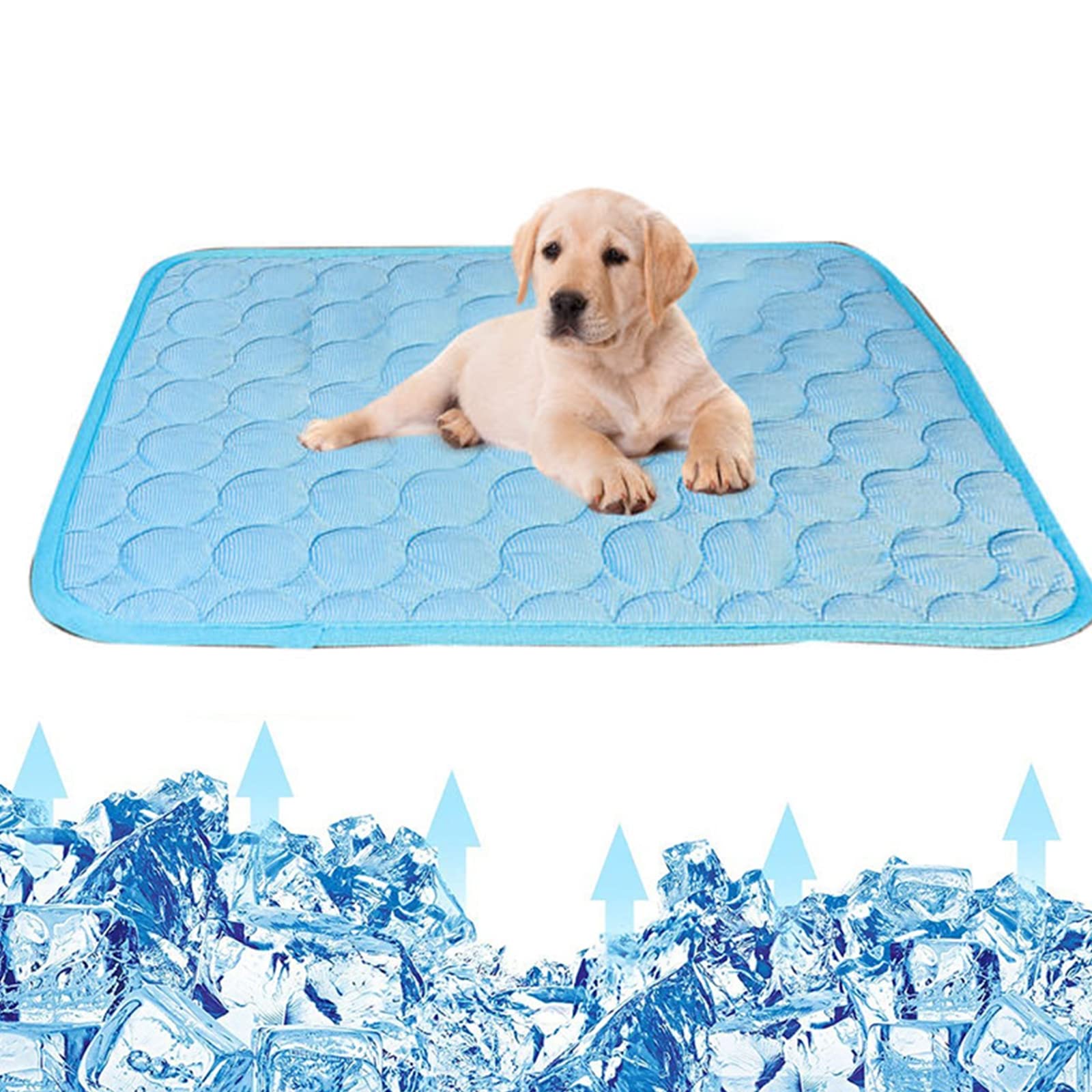 JFGCTYHXY Pet mattresses, Dog Crate Mat Portable & Washable Pet Cooling Blanket for Kennels, Crates and Beds,Pink,S