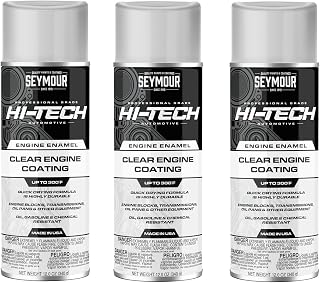EN-70 – Hi-Tech Engine Enamel Spray Paint—Gloss Clear (12 oz, 3-Pack / 36 oz Total) | Automotive Engine Enamel | Professional Clear Coating for Metal Components