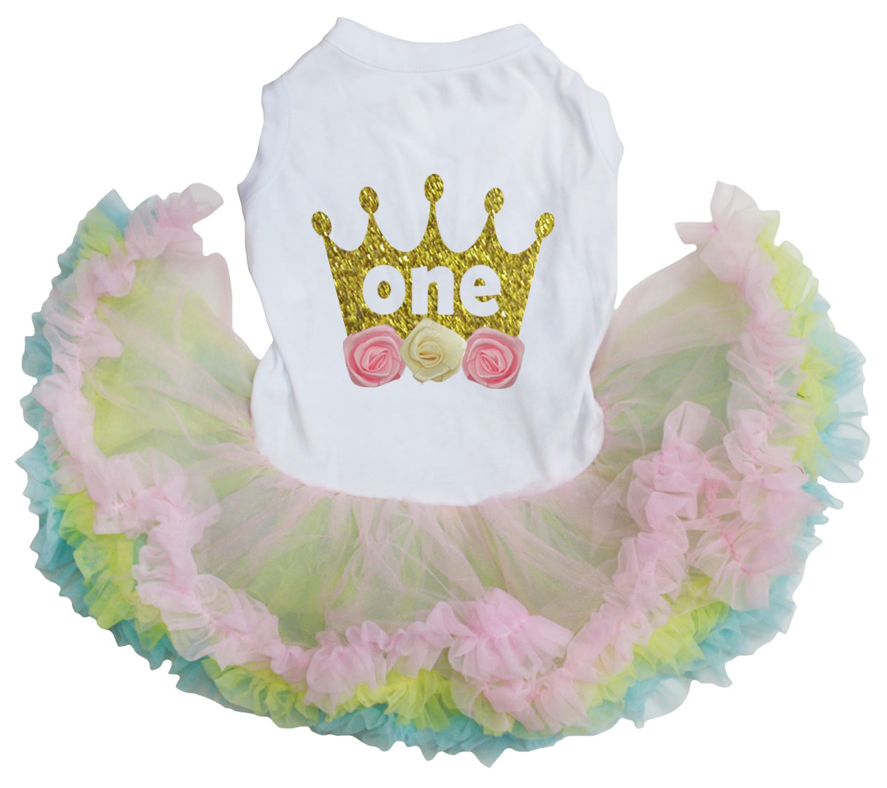Robe pour chien Blanc/arc-en-ciel XXXL Gold Crown One