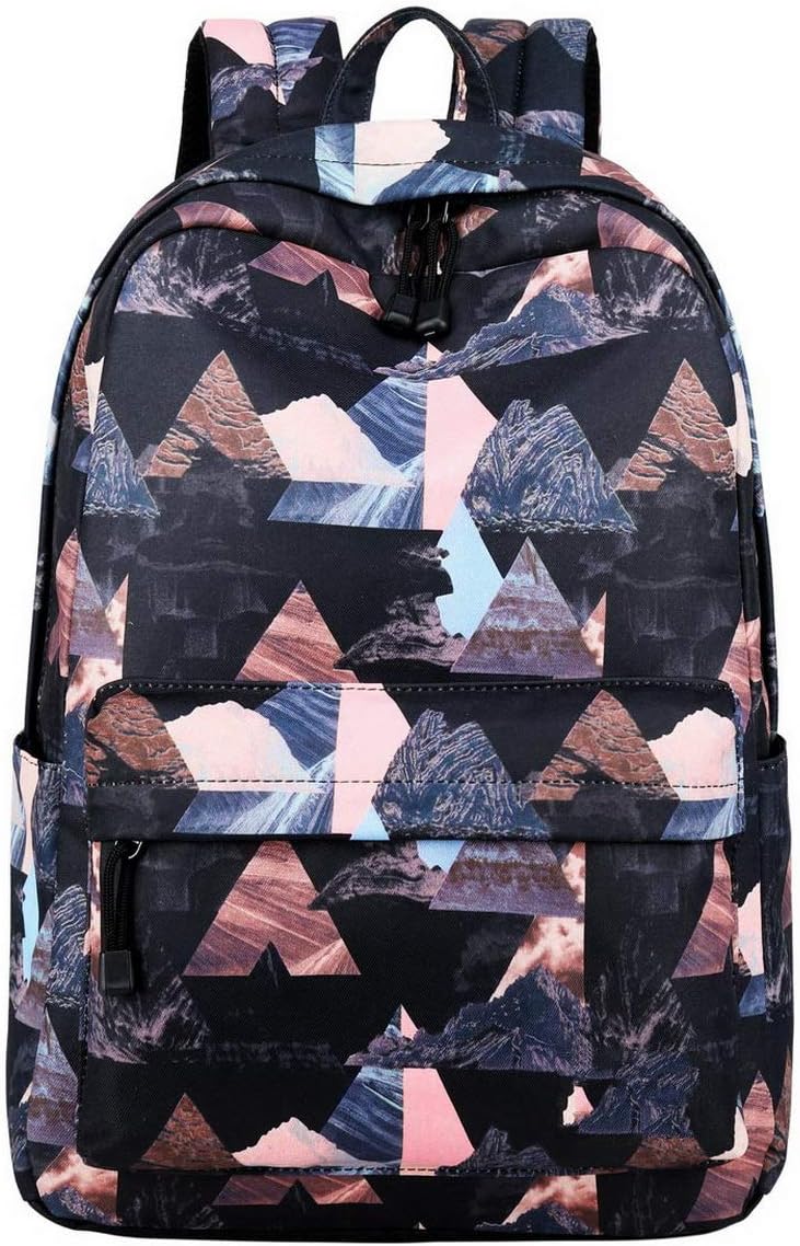 Teecho Girls Waterproof School Backpack Fashion 15.6" Laptop Backpack for Teenager Black