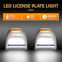 Vista 2 de Luz LED para placa de matrícula compatible con Cadillac Escalade Chevy Silverado 1500 2500 Suburban Tahoe Tag Light GMC Sierra 1500 2500 3500