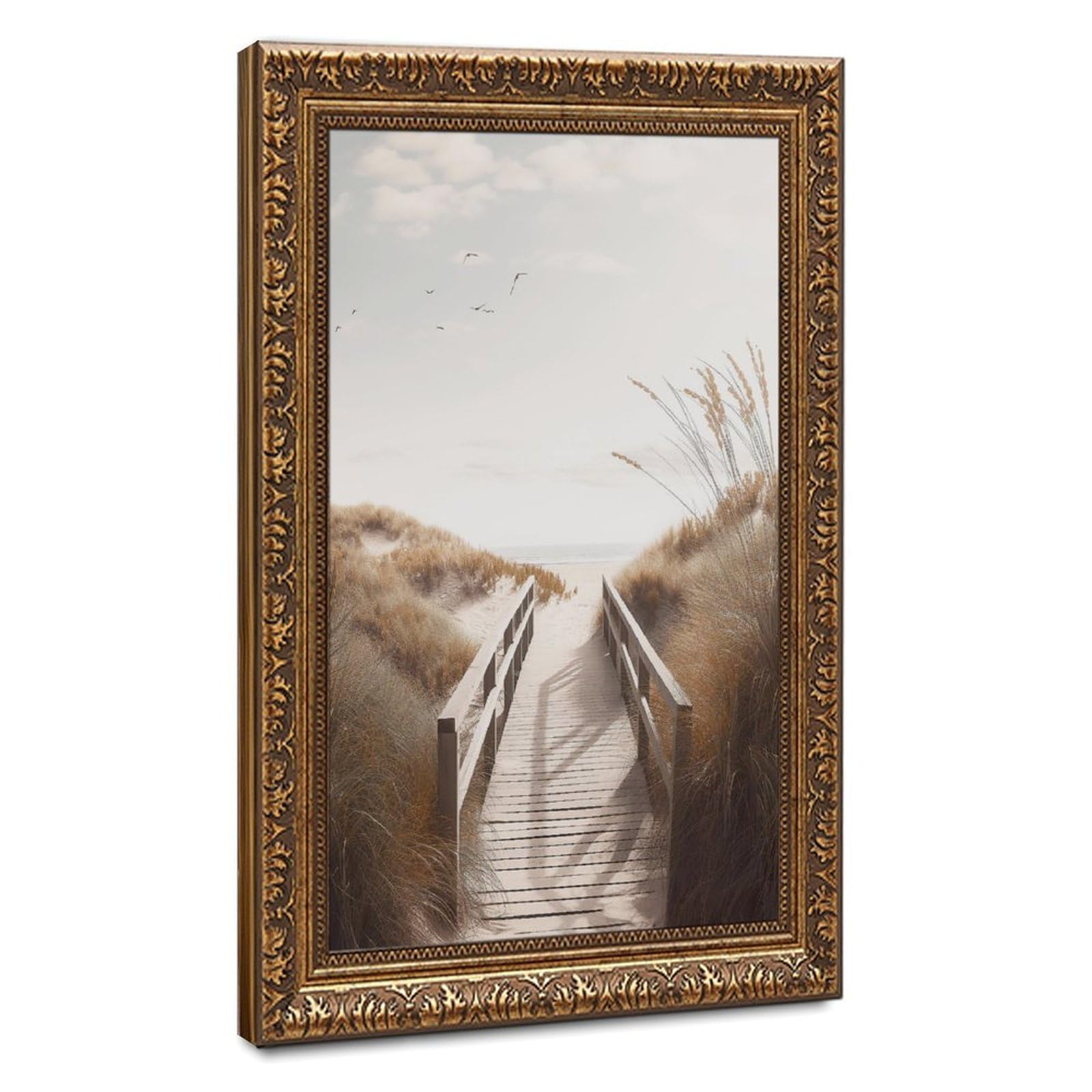 Bareronor Beach Bridge Canvas Poster Bedroom Decor Landscape Office Room Decor Gift 24" L X 36" W