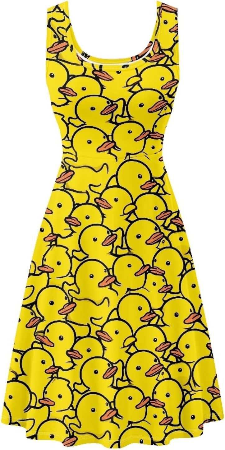 KiuLoam Women's Casual Sleeveless A-Line Dresses Tank Top Sundresses Dress with Pockets XS - 4XL