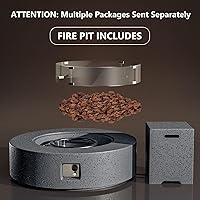 Vista 43 de COSIEST Juego de Mesa de Hoguera de Propano para Exteriores de 2 Piezas con Mesa para Tanque, Mesa de Fuego de 42" Certificada, 50,000 BTU con Base