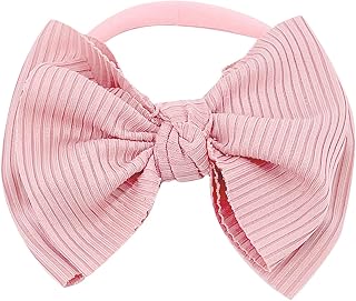 Faixa de cabelo Saw para bebês meninos e meninas listradas laço sólido faixa de cabelo headwear 3 anos turbante para bebês bandanas e laços (H, tamanho único)