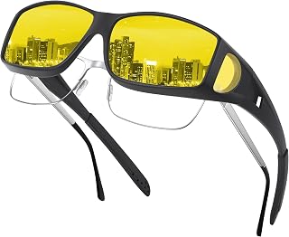 articulo Superpuestas Gafas Conducción Nocturna - Polarizadas Gafas Cristal Amarillo Lentes de Sol Visión Nocturna para Hombre Mujer