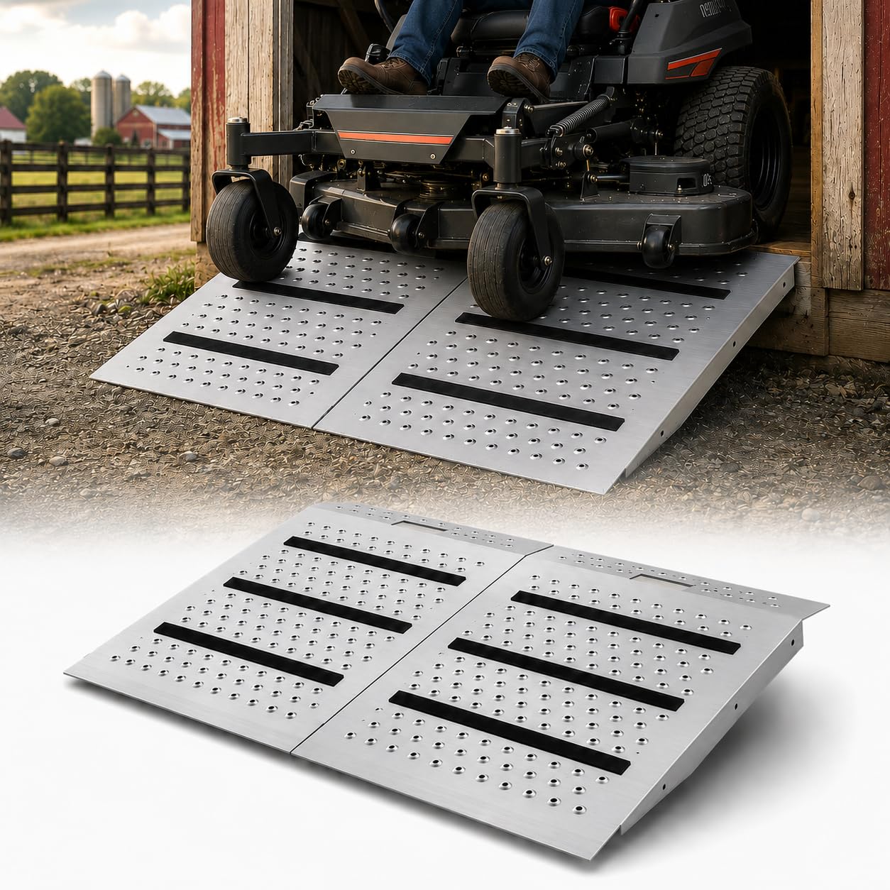 Heavy Duty Shed Ramps - 1500 LBS, Anti-Slip -1