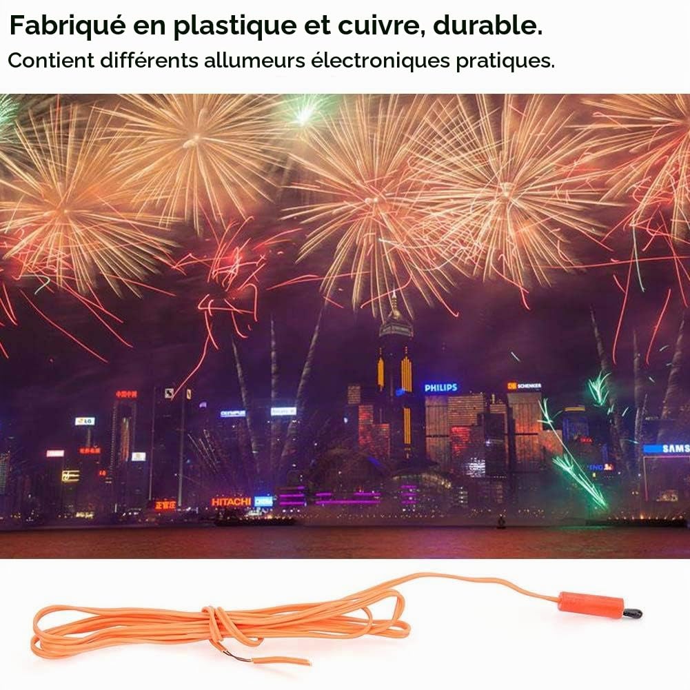 Lot de 50 câbles d'allumage, télécommande sans fil, feux d'artifice électroniques, câble d'allumage, fil de cuivre, câble de système d'allumage (100 cm)