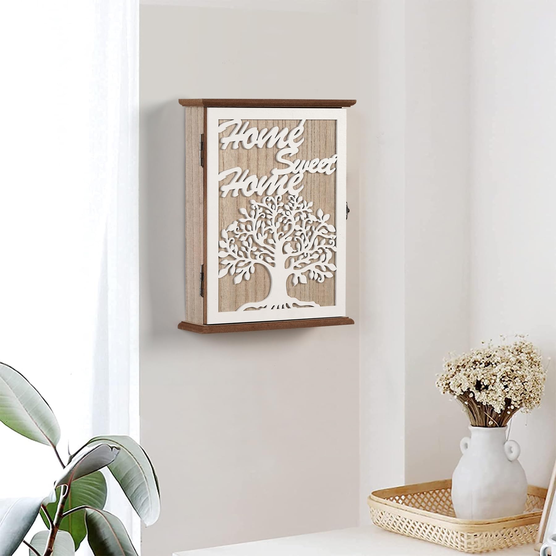 Bôite à Clés Sécurisée, Bôite à Clef à Code, Bôite à Clef Murale Avec Code 4 Chiffres Sécurisée