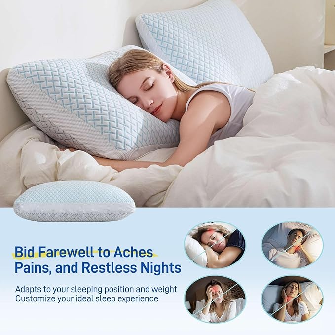 Almohada Memory Foam Desmenuzado Queen Ajustable e Hipoalergénica miniatura 3