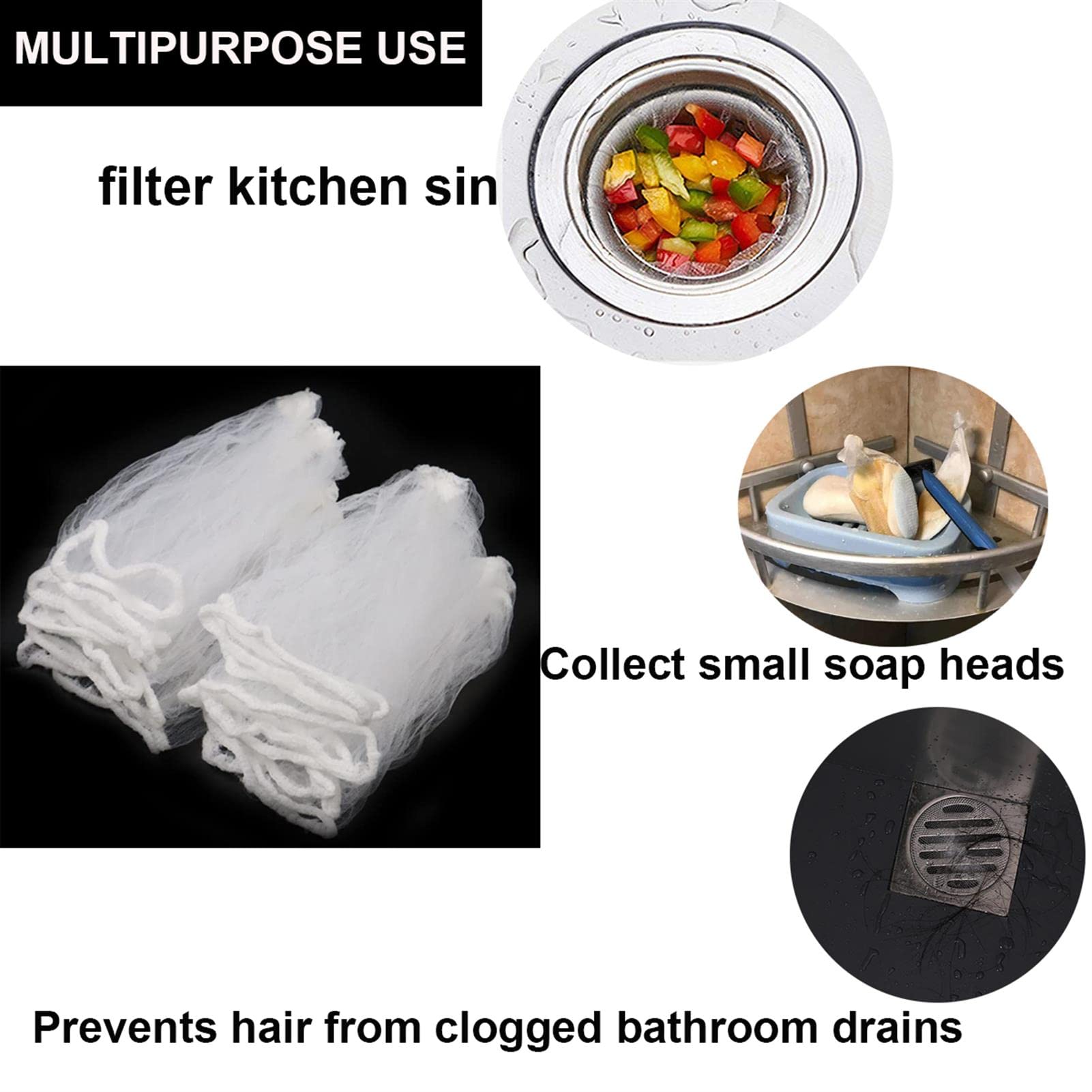 FILTRE JETABLE ÉCRAN évier Vidange Poubelle Crépine Poubelle Maille Sac