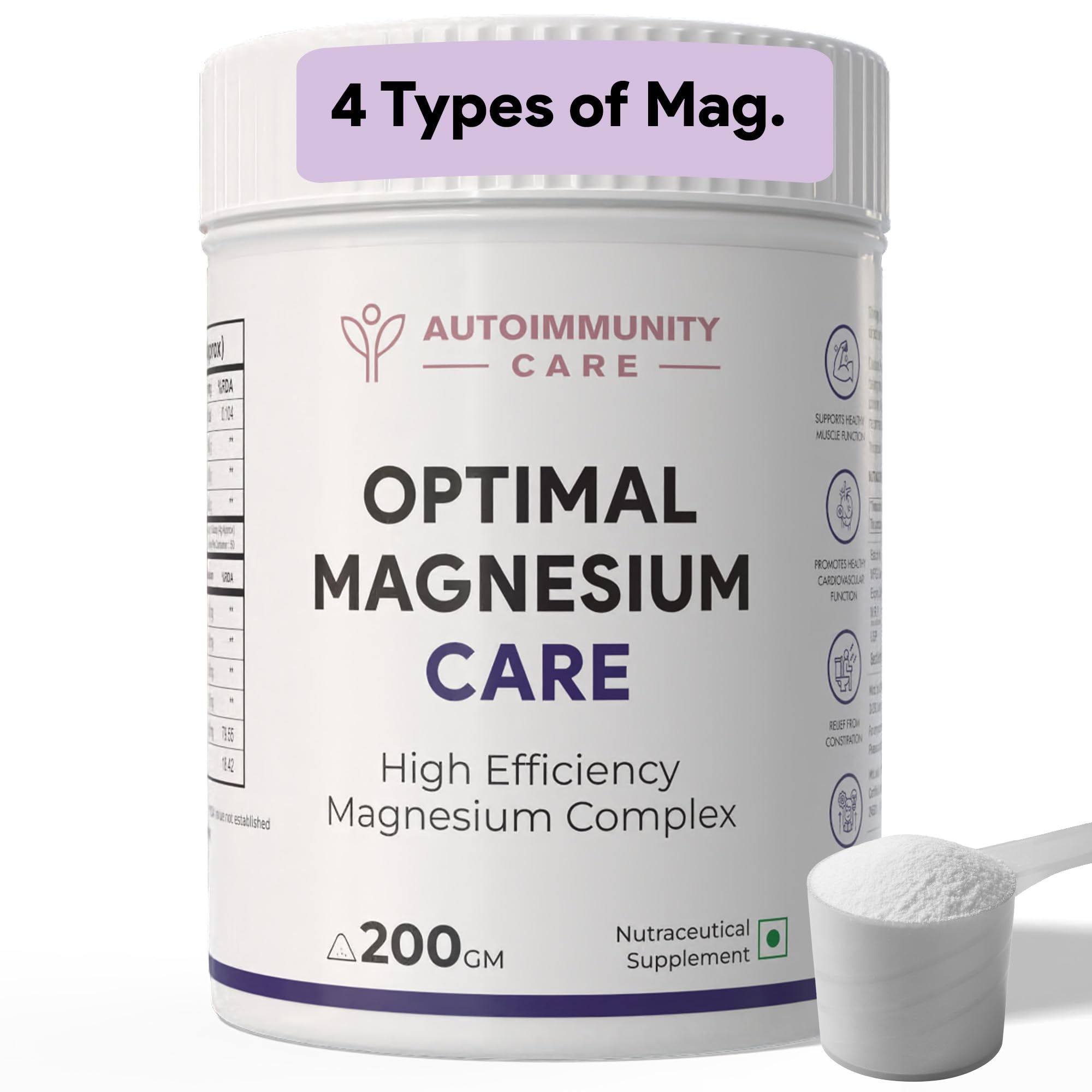 Sponsored Ad - Optimal Magnesium Care – 4-in-1 Magnesium Complex with B6 | Magnesum Glycinate, Citrate, Malate & Oxide | Supplement for Sleep, Stress, Muscle Cramps, Bones & Nerves | 200 gm (50 Servings)