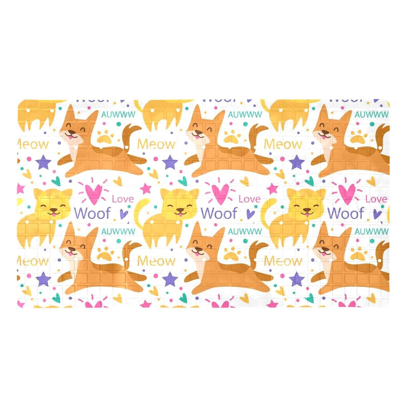 Tapis de salle de bain pour baignoire antidérapant 40 x 70 cm à ventouses