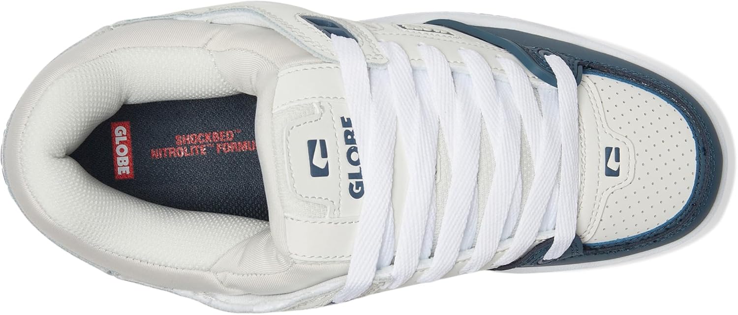 Globe Men's Fusion Skate Shoe, Grey/Blue, 15