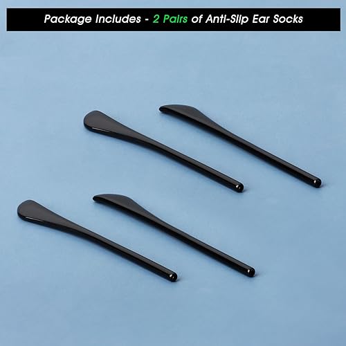 Miniatura 3 de Acefrog 2 pares de calcetines mejorados de silicona suave de repuesto para gafas de sol Ray-Ban Aviator RB3025 RB3026, ajuste perfecto, negro