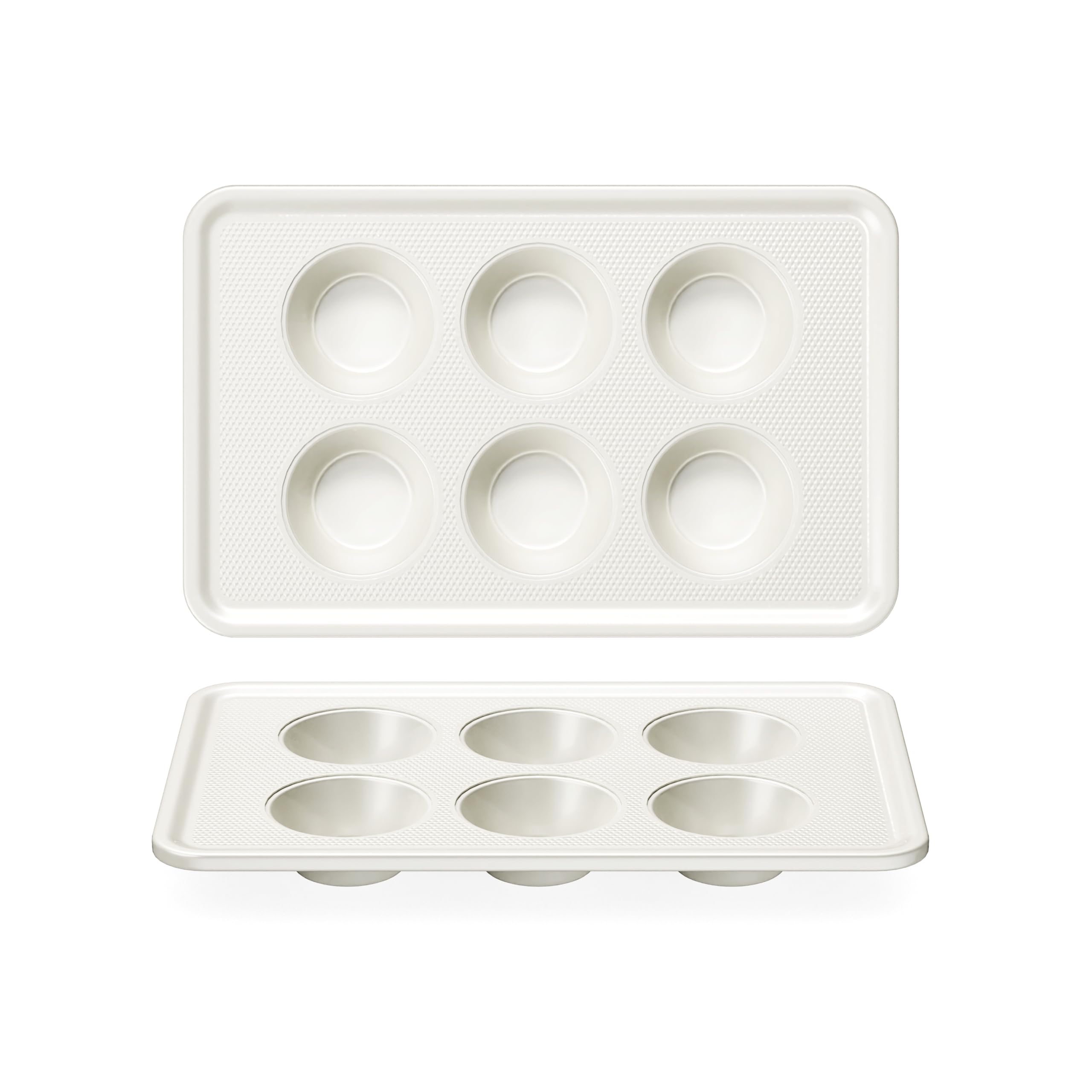 HONGBAKE 2 Pack Nonstick Ceramic Muffin Pan (6-Cups)