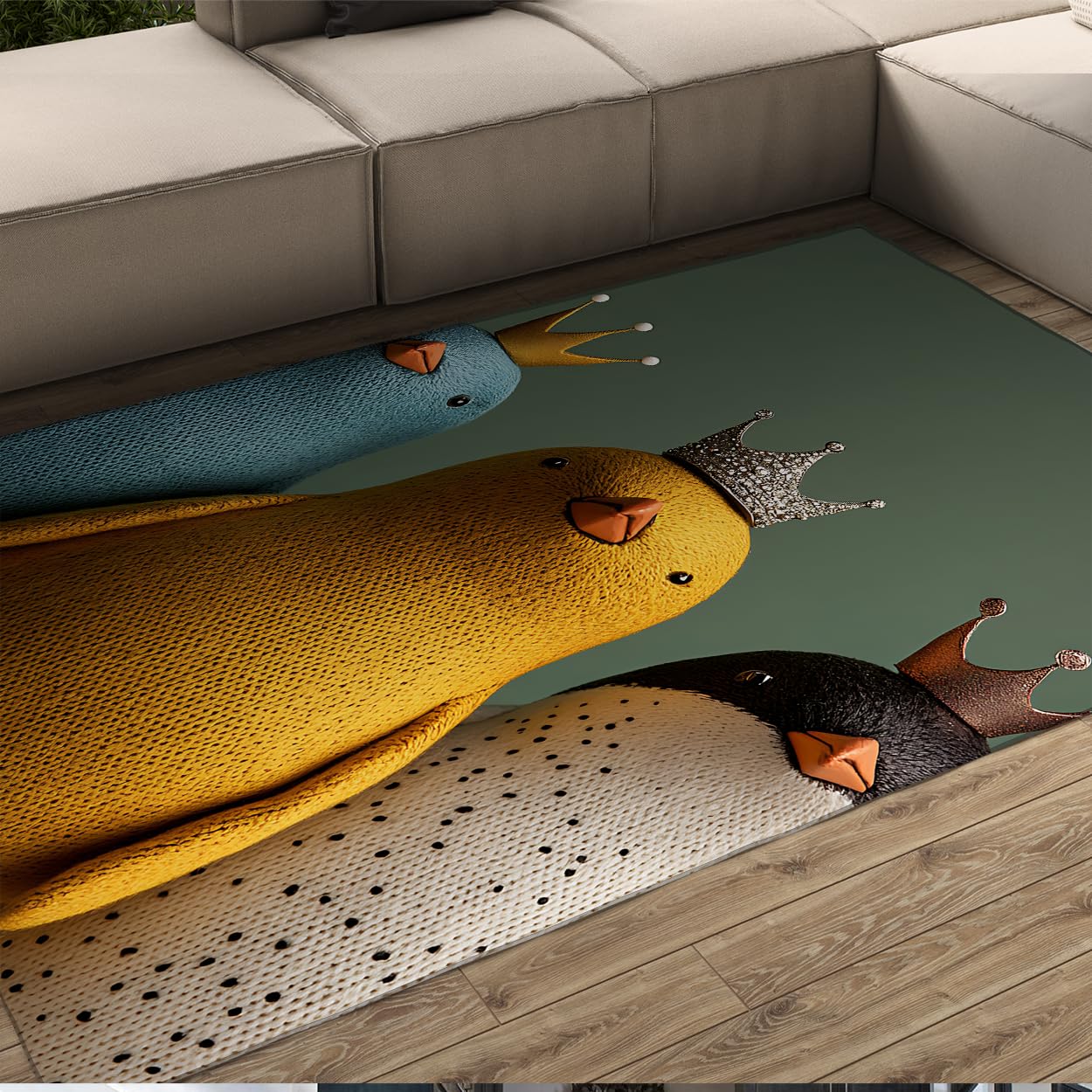 Tapis antidérapant lavable motif manchots pour sécuriser le sol des bureaux