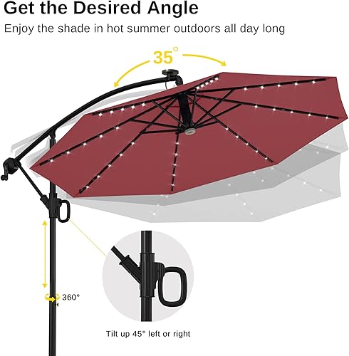 Vista 13 de EAST OAK PUB23003 - Juego de 4 placas base para sombrilla de patio con mortaja y junta de espiga para jardín, color negro