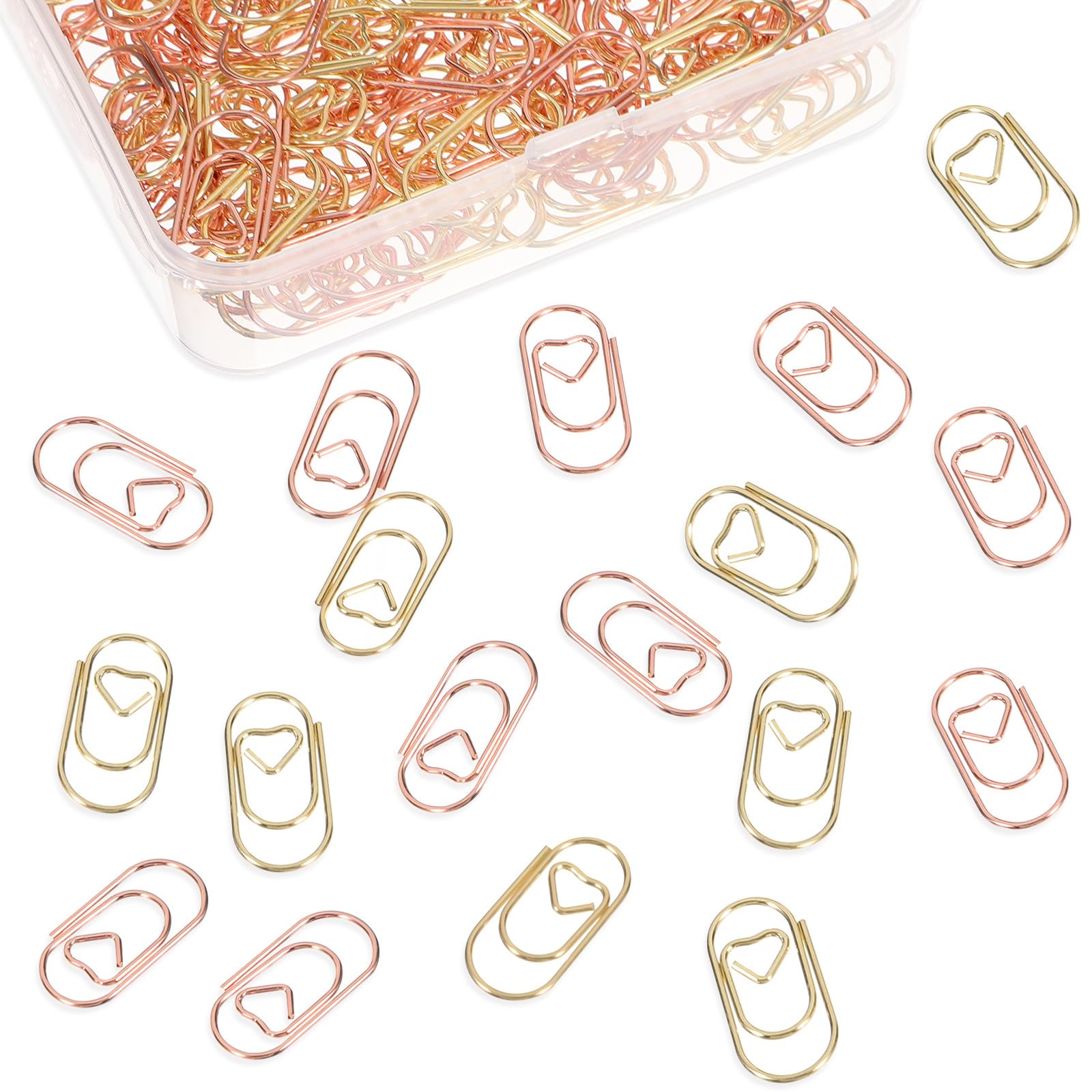 Set Di 400 Graffette Metalliche A Forma Di Cuore Piccole Graffette Per Raccoglitori Da Ufficio