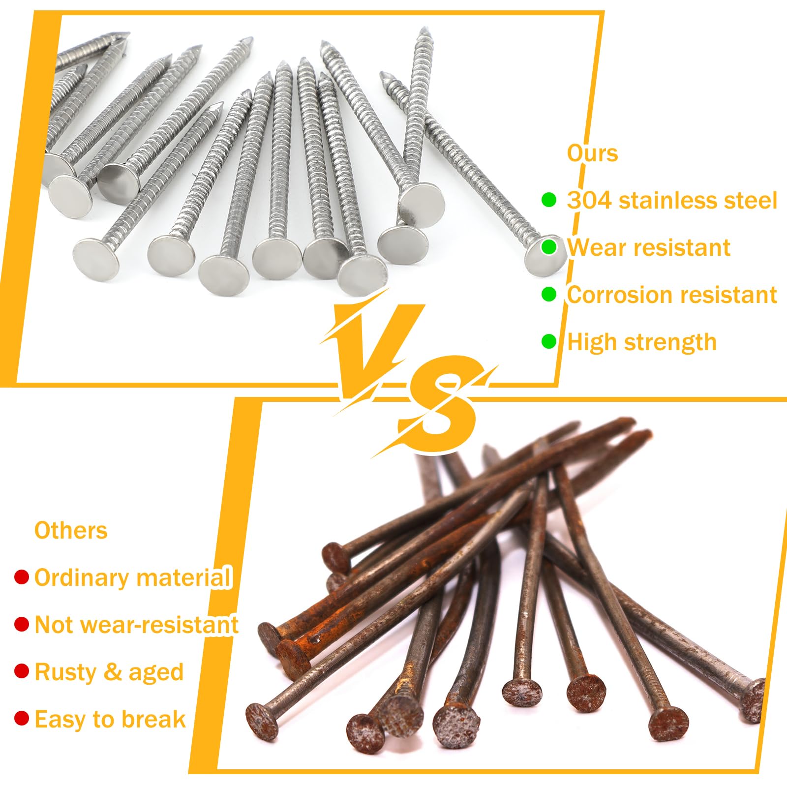 Stainless Steel Roofing Nails - 2 lbs -5 Stainless Steel Roofing Nails - 2 lbs -5