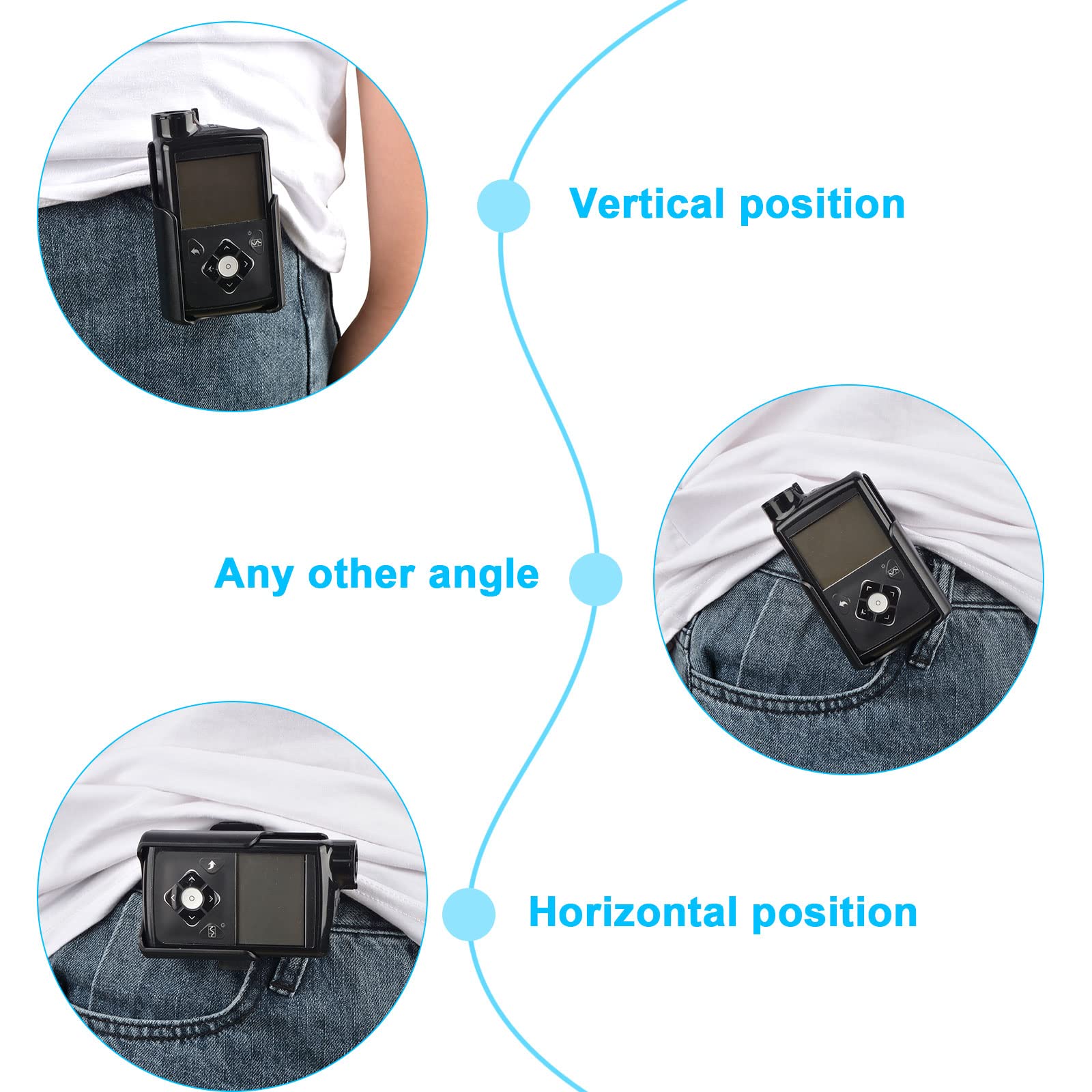 Amazon.com: Insulin Pump Case Holster for Medtronic MiniMed 670G 770G 630G  640G 780G with 360° Swivel Belt Clip, Black : Health & Household