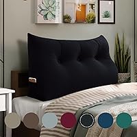 Vista 19 de Almohada de Cuña para Cabecero de Dormitorio, Almohada de Lectura para Dormitorio con Soporte para la Espalda para Sentarse en la Cama, Cojín Lumbar