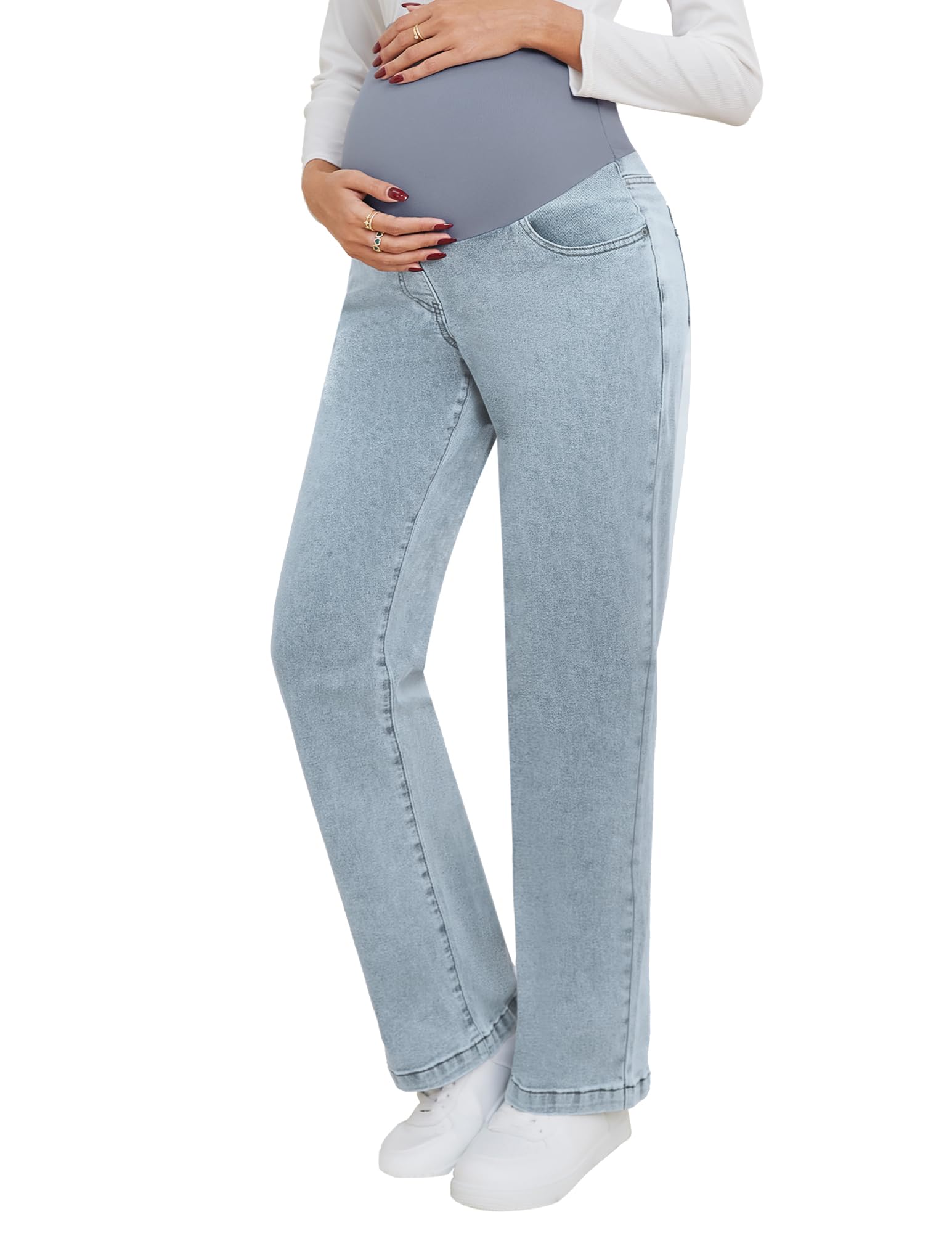 fitglam Women's Maternity Leggings Underbelly Pregnancy Lounge Active Workout Pants