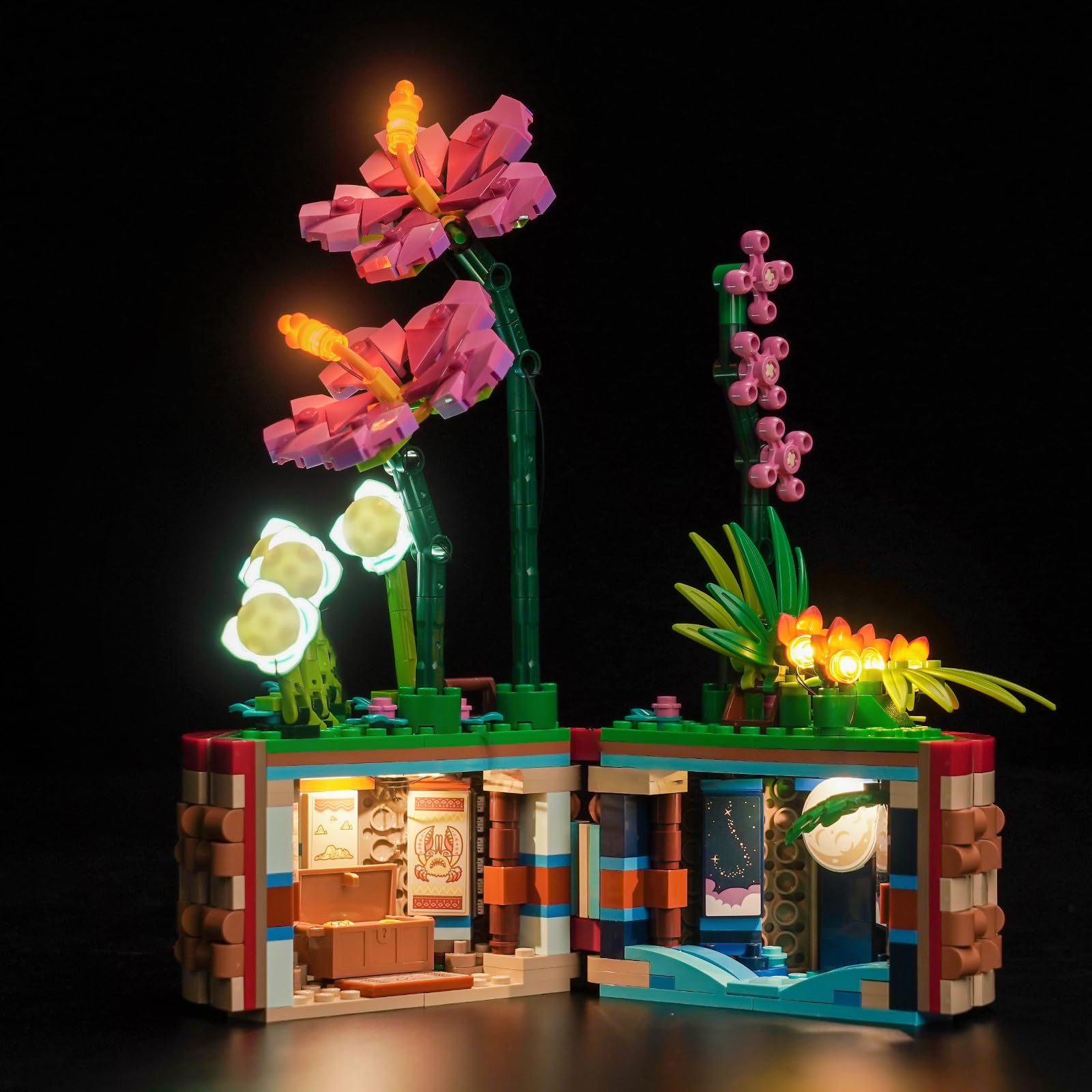 LocoLee LED Light Kit Compatible with Lego Moana's Flowerpot - No Models Only Light, Creative Lighting Set Accessories Compatible with Lego 43252