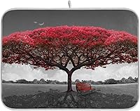 Vista 17 de Cherry Blossom Series - Tapete de secado de platos para encimera de cocina, 18 x 16 pulgadas, tapete absorbente de microfibra para platos