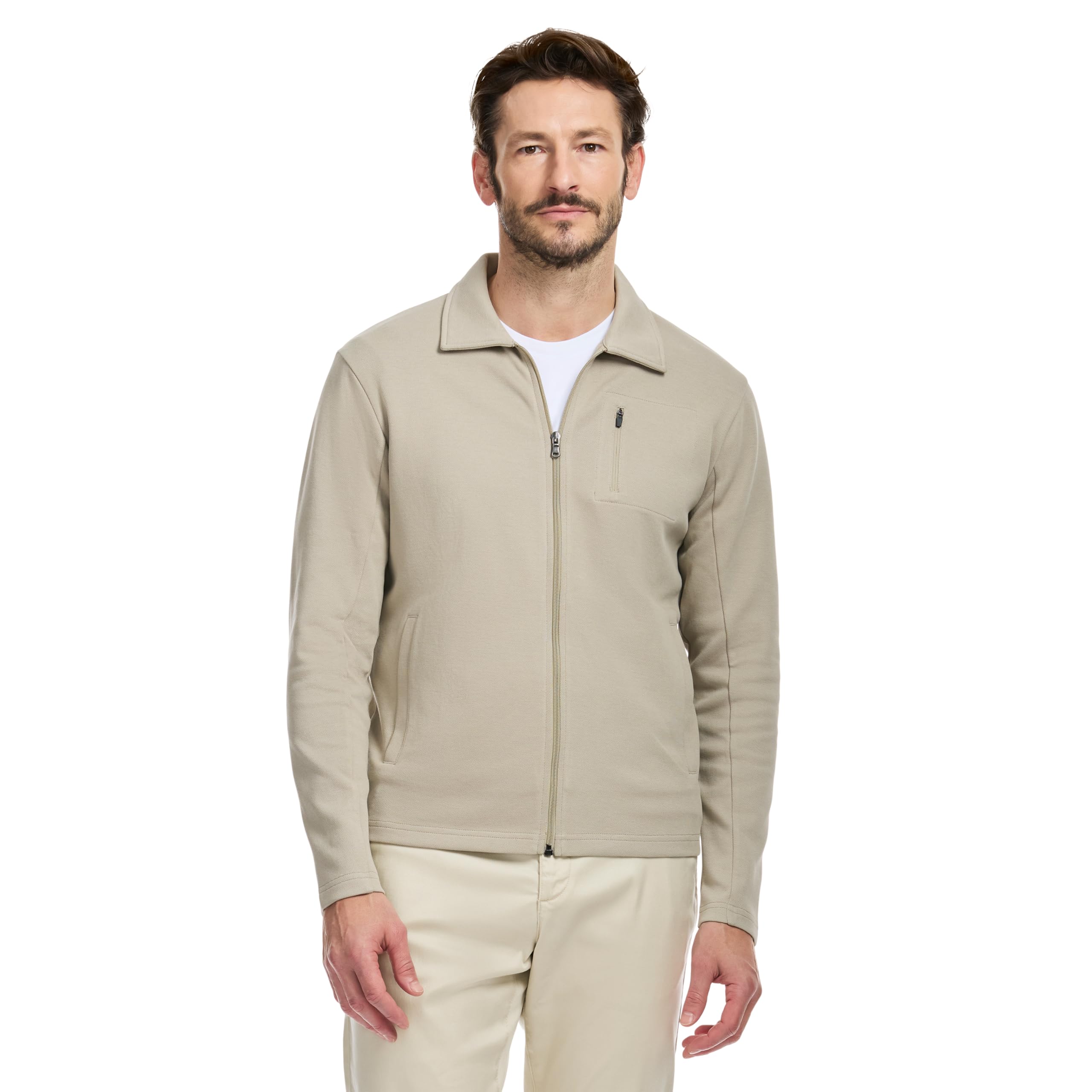 saks fifth avenue Men's Pique Premium Knit Full Zip Sweater-picture-20