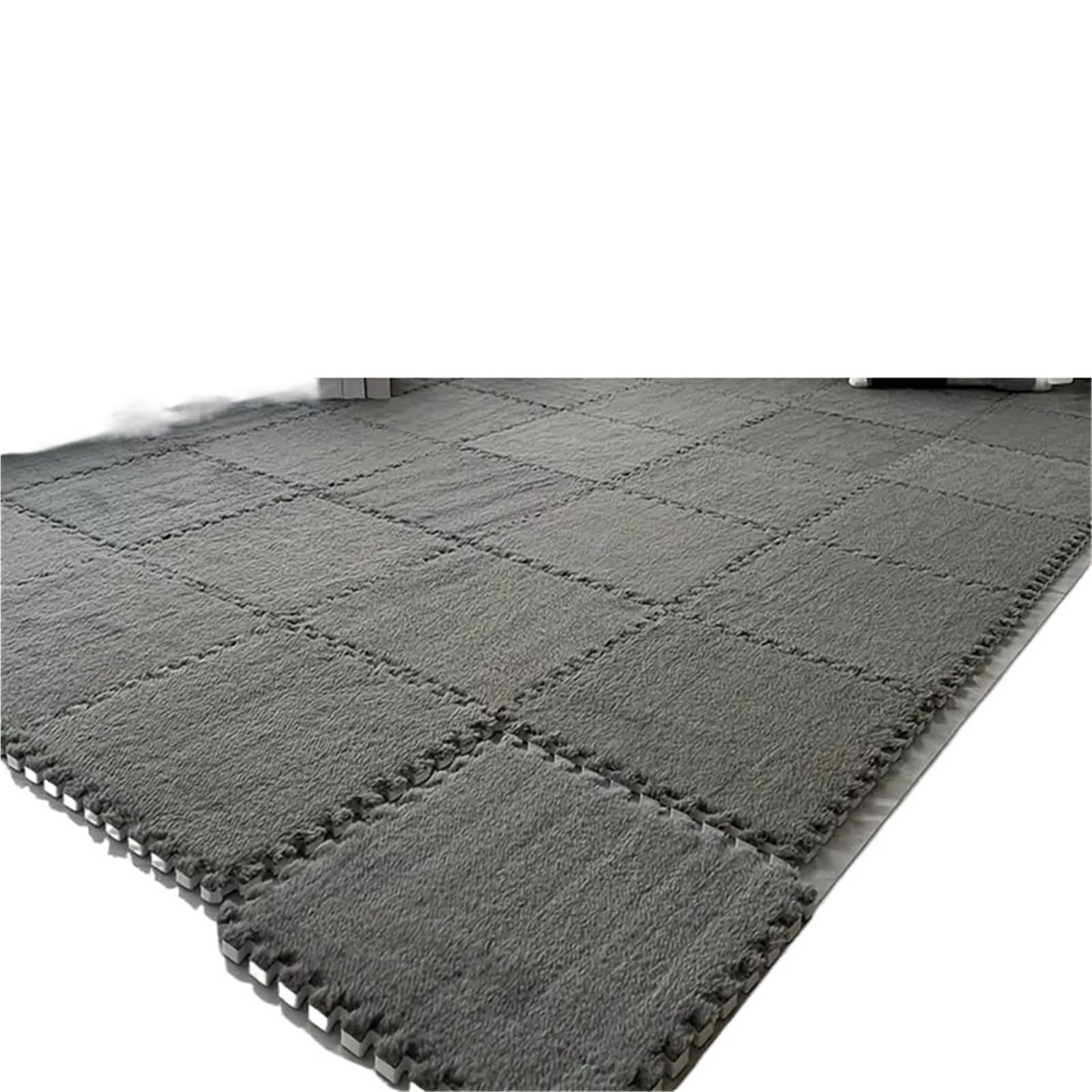 Tappeto Da Fitness A Puzzle 12 tappetini in schiuma soffici ad incastro, 30x30x1 cm, piastrelle in peluche for l'arredamento della camera da letto, sala giochi