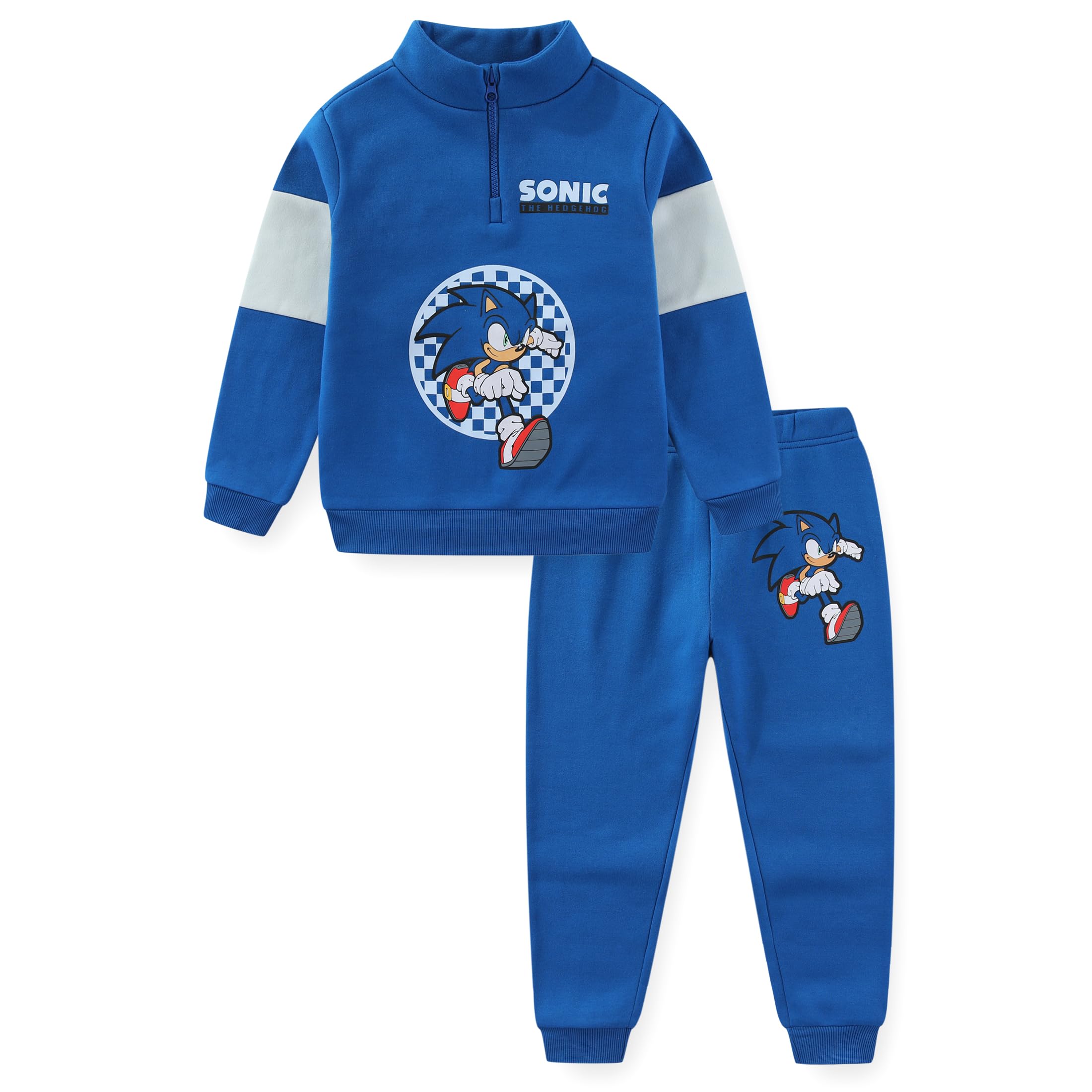 Conjunto de suéter y pantalones de forro polar Sonic para niños 8