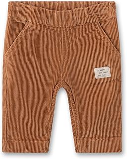 Sanetta Baby Girls' Corduroy Trousers, Brown, Practical and Comfortable Woven Cotton Trousers with Adjustable Waistband and Back Pockets, Children's Clothing