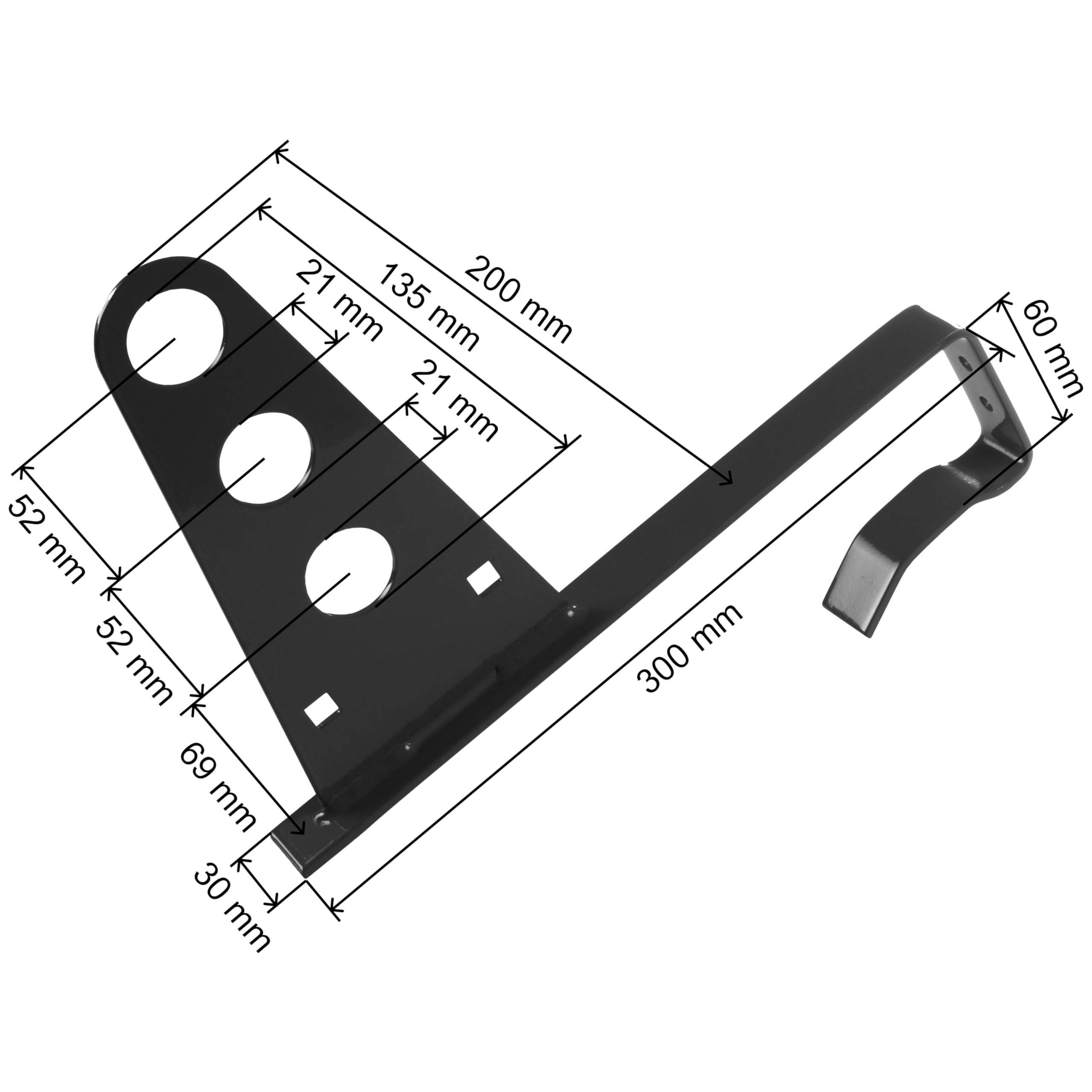 Parotec PARE-NEIGE Kit Tubulaire Complet 2,0 m (200 cm) - Pour toits en tuiles (céramique/béton) – pare-neige/système antineige - 3 tubes, 5 supports - 10 couleurs - RAL 7016 Anthracite